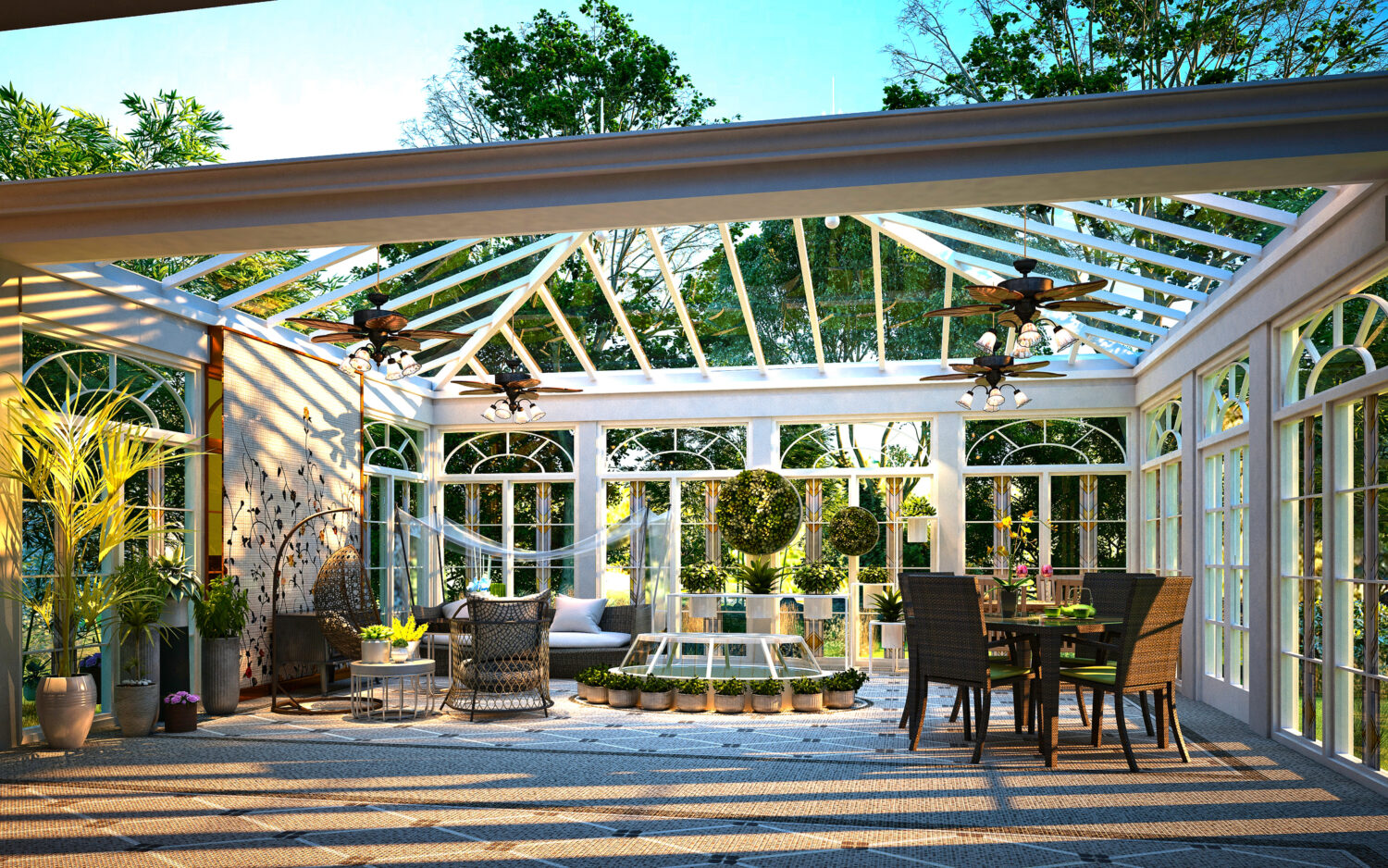 3d render. Restaurant and coffee shop interior.